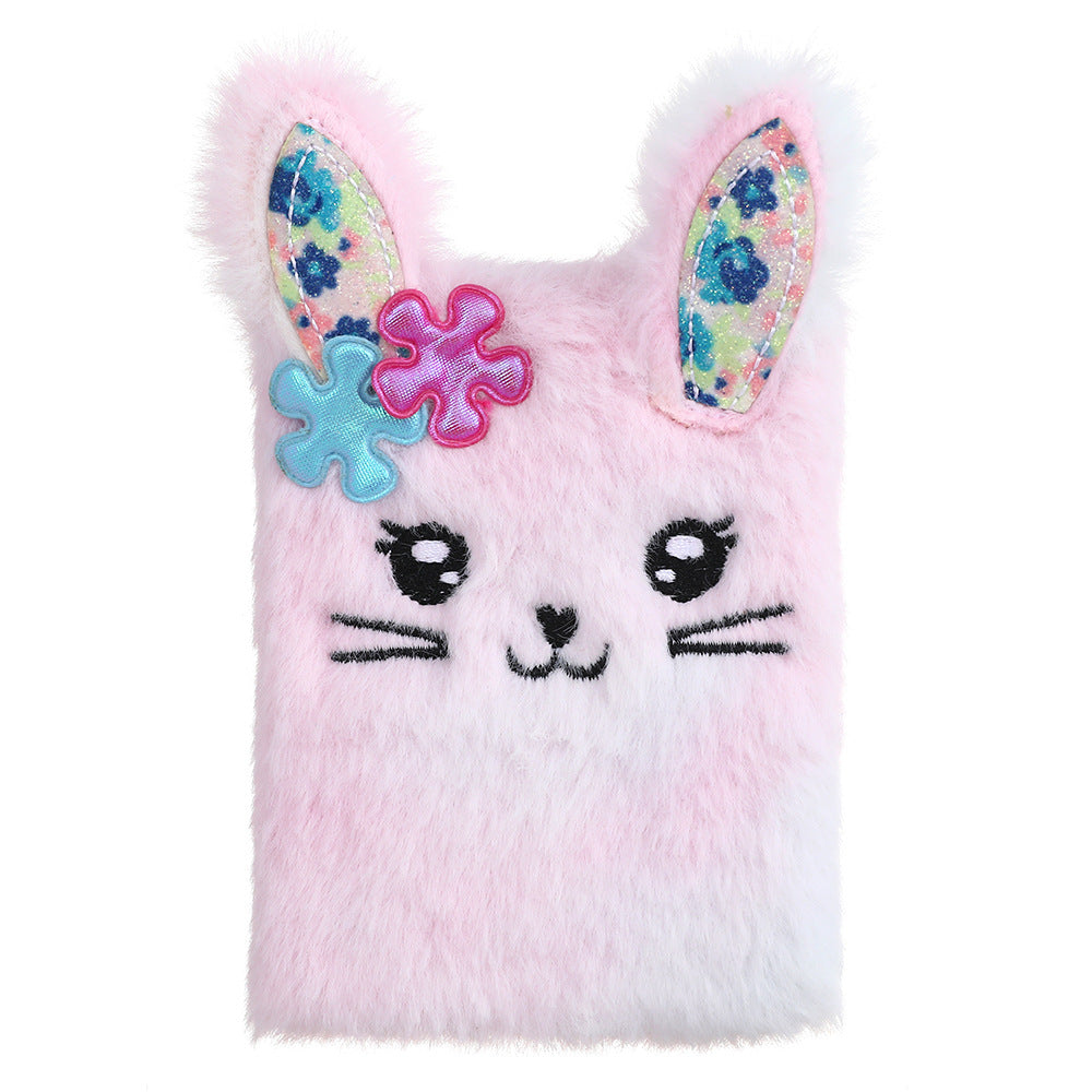 Wholesale Cartoon Bunny Plush Portable Mini Pocket Student Diary